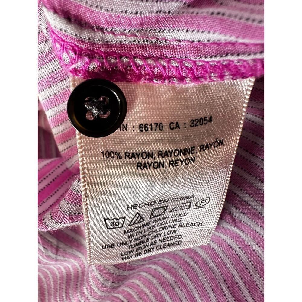 Anthropologie Maeve Stripped Button Down Top Shirt Embroidered Key Size Small - Picture 9 of 11